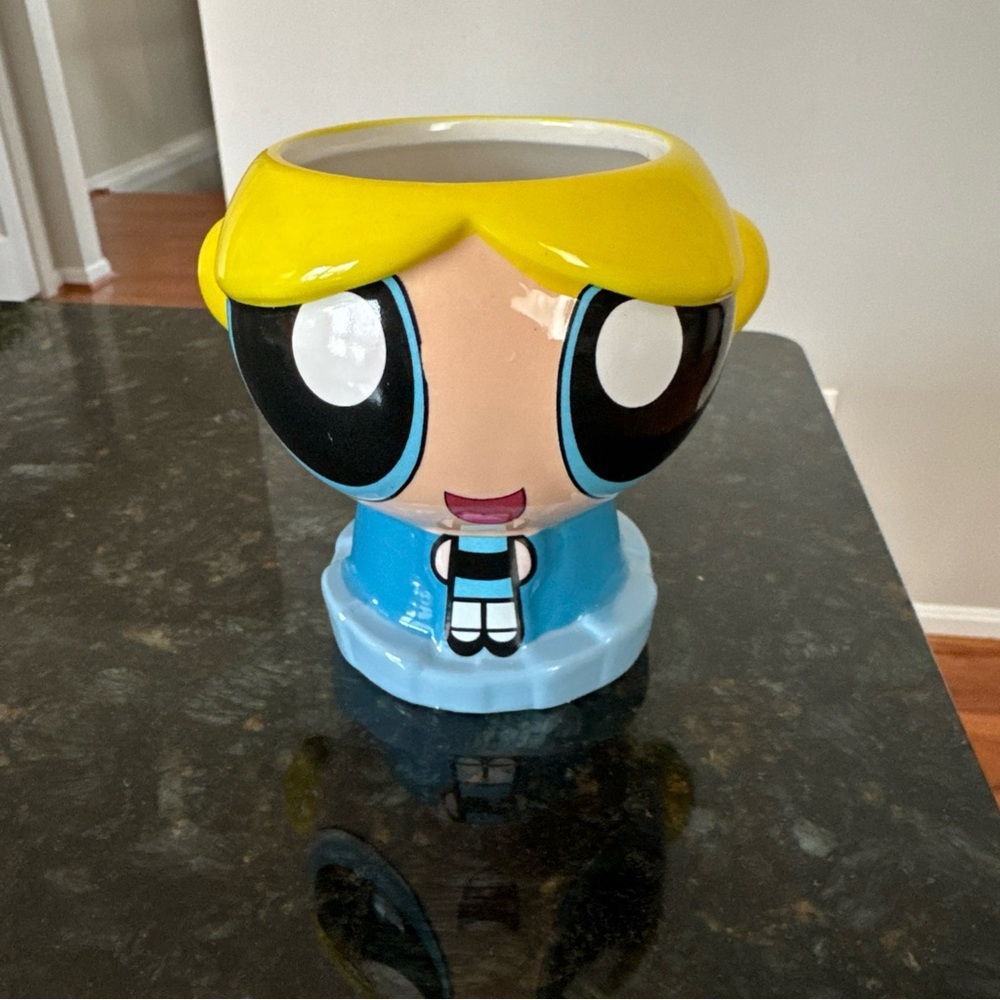 Powerpuff Girls 3D Face Ceramic Coffee Mug Cup Collectibles Bubbles Power Puff
